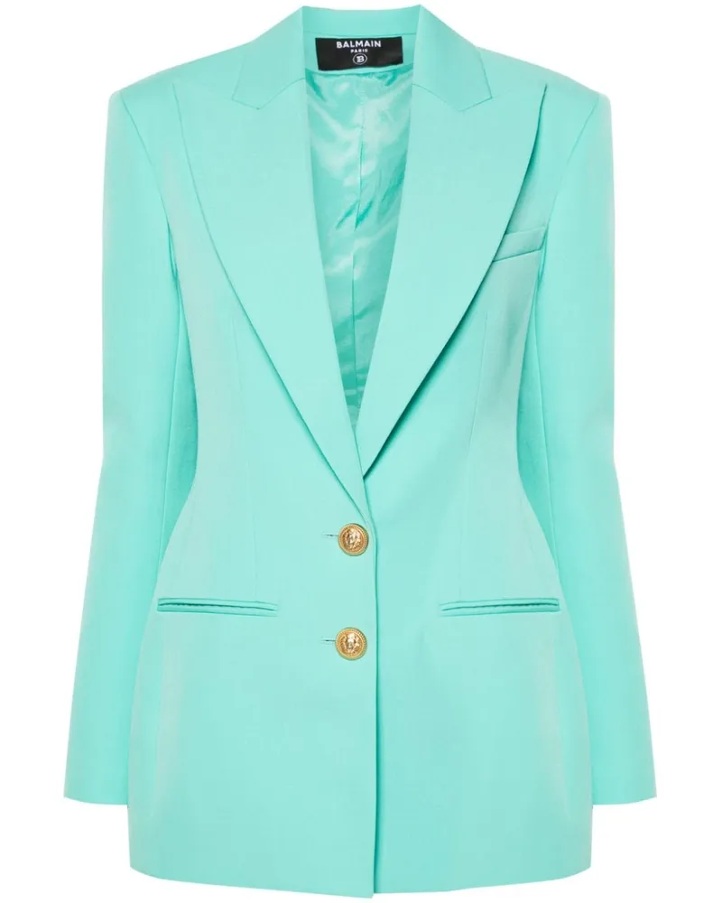 Balmain Einreihiger Blazer - Blau Blau