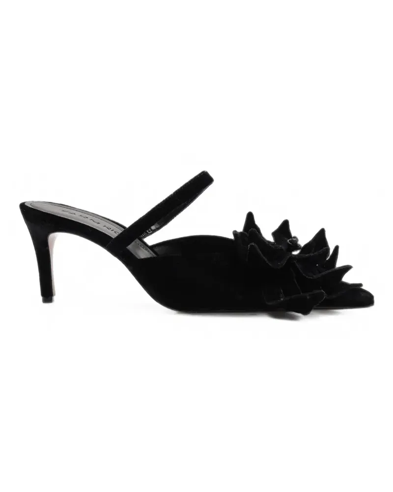 FARM Rio Spitze Pumps mit Blumenapplikation - Schwarz Schwarz