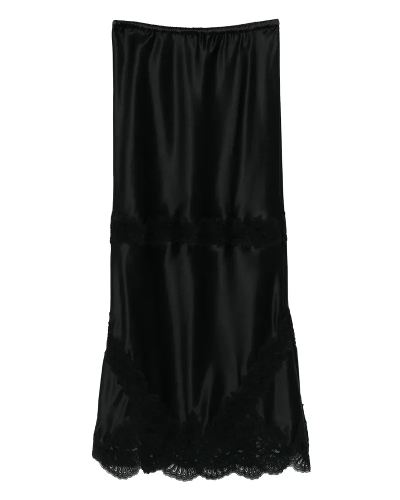 Cynthia Rowley Rock aus Satin - Schwarz Schwarz