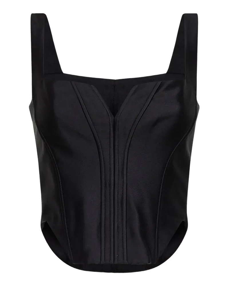 Self-Portrait corset top - Schwarz Schwarz