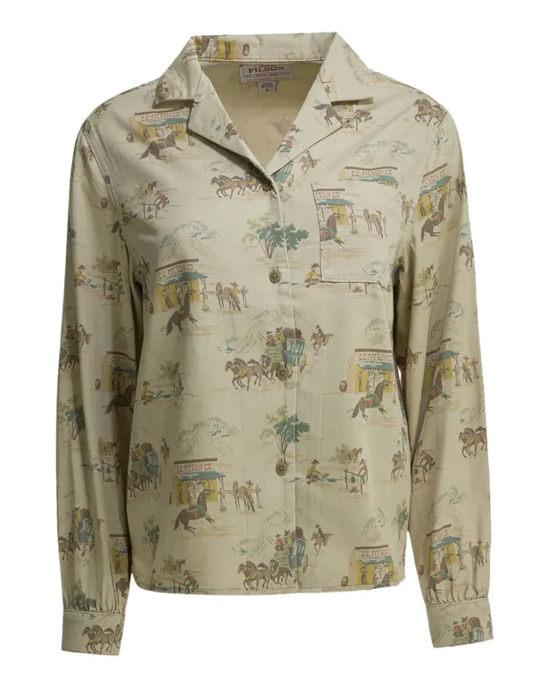 Filson graphic-print chest-pocket shirt - Nude Nude