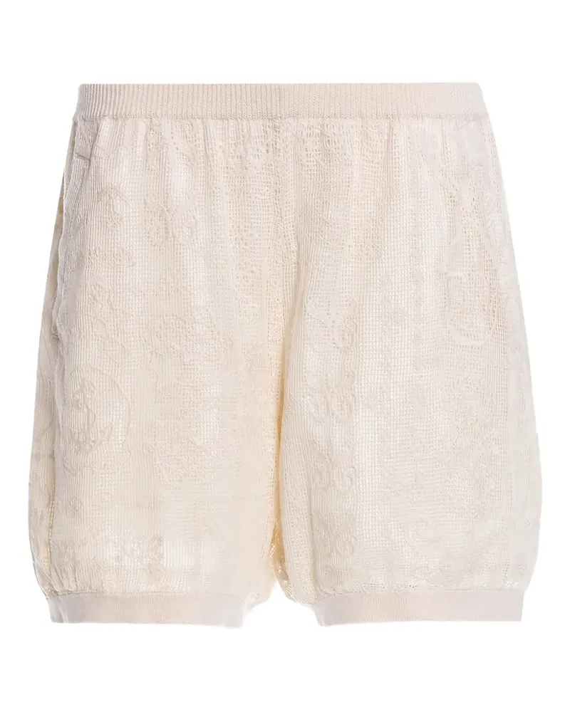 AGUA BENDITA Bestickte Maury Shorts - Nude Nude