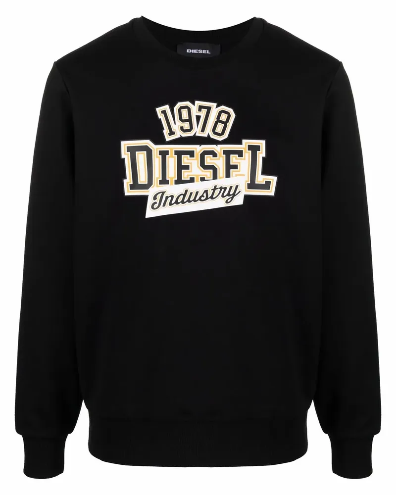 Diesel Sweatshirt mit Logo-Print - Schwarz Schwarz