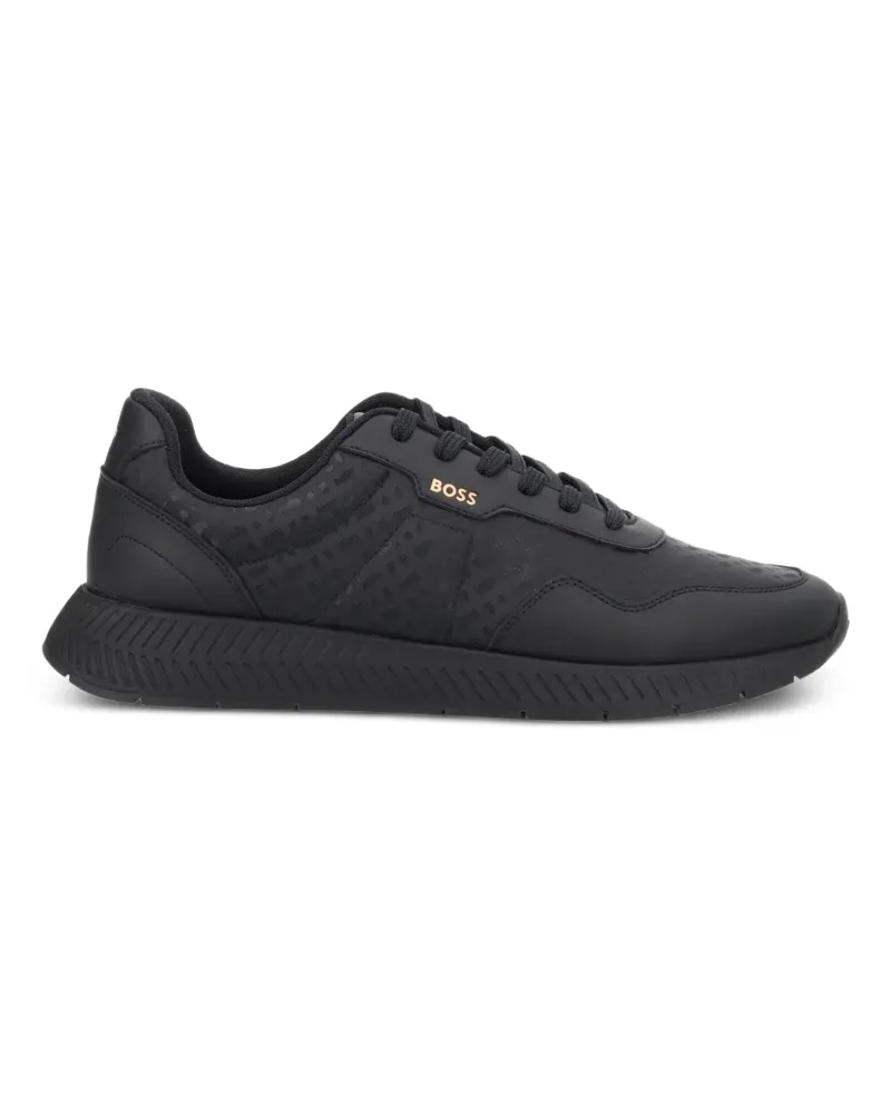 HUGO BOSS Sneakers mit Logo-Print - Schwarz Schwarz