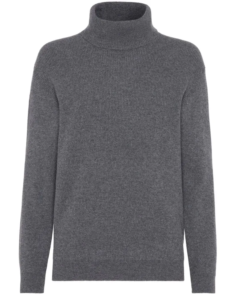 Brunello Cucinelli Kaschmirpullover mit Rollkragen - Grau Grau