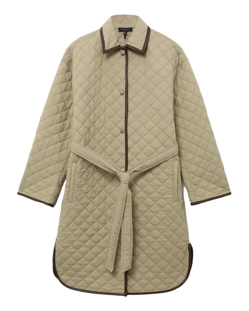 Rag & Bone quilted tie coat - Nude Nude