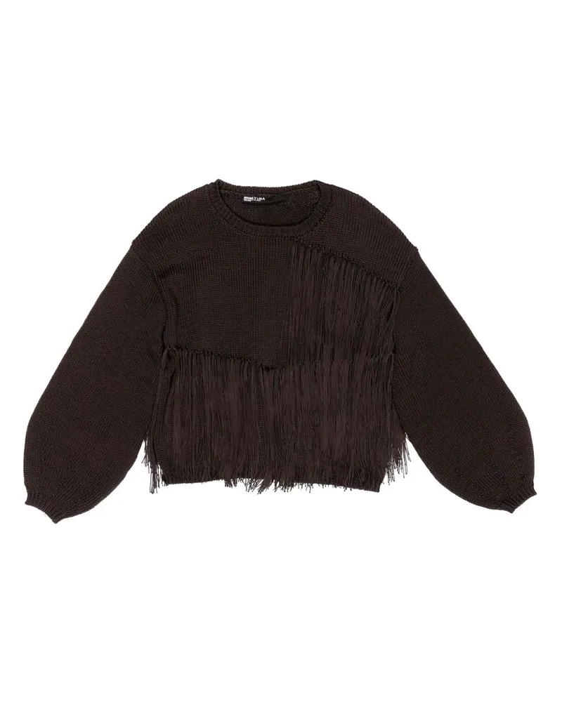 BIMBA Y LOLA Pullover mit Fransendetail - Braun Braun