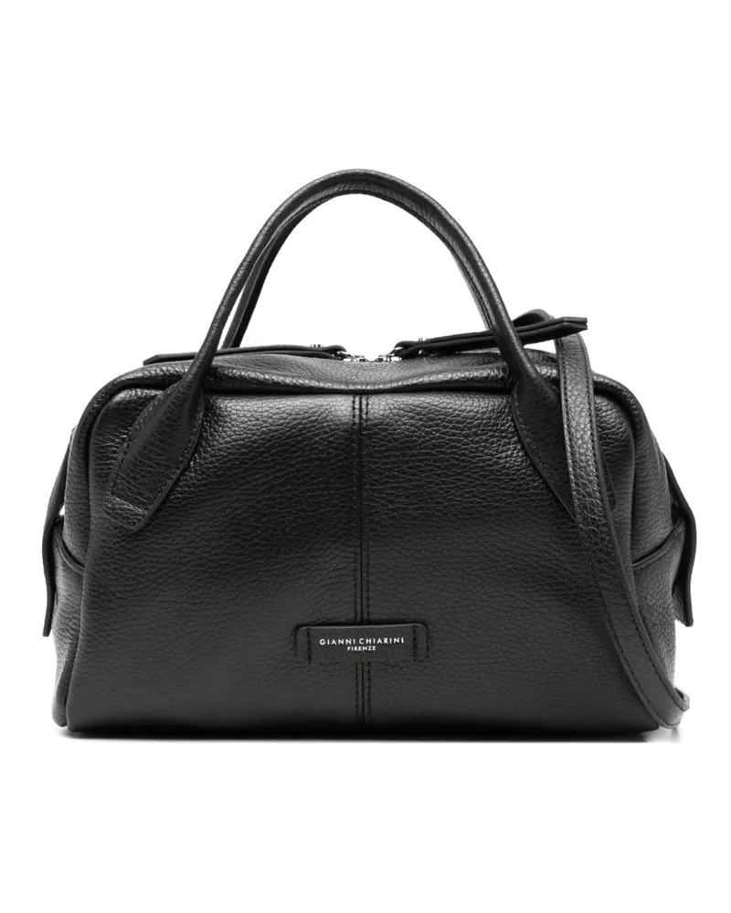 Gianni Chiarini Emily Tote Bag aus gekörntem Leder - Schwarz Schwarz