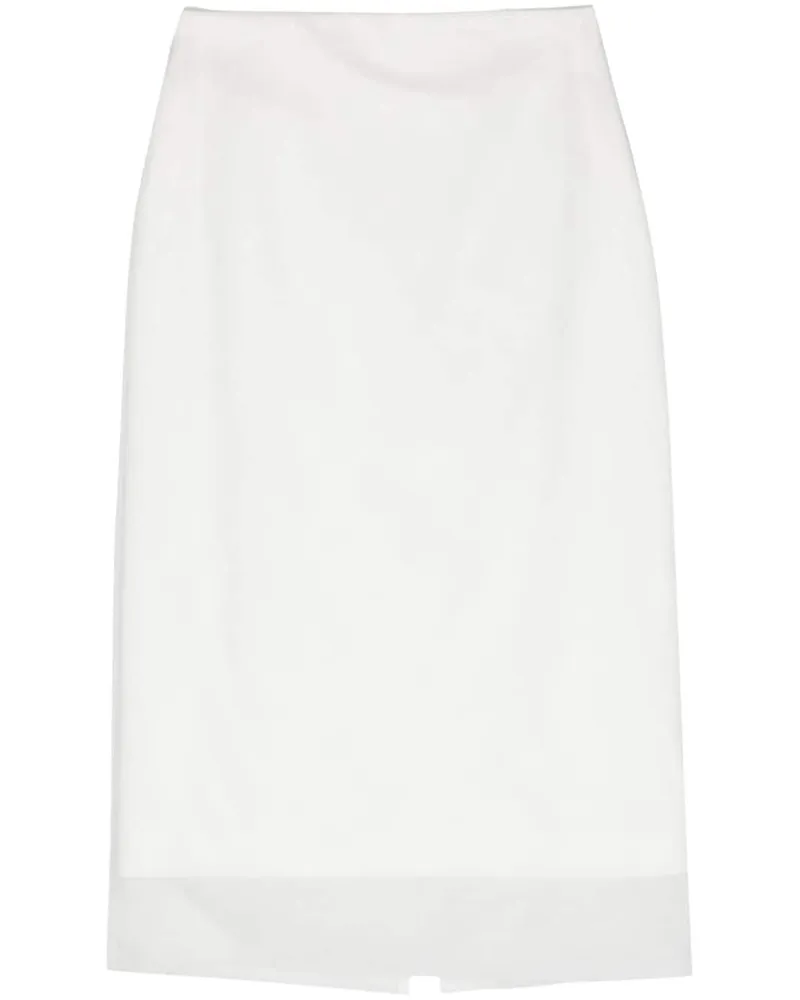 SPORTMAX Bleistiftrock im Layering-Look - Weiß Weiß
