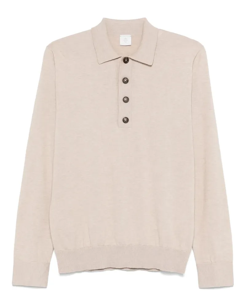 Eleventy Langärmeliges Poloshirt - Nude Nude