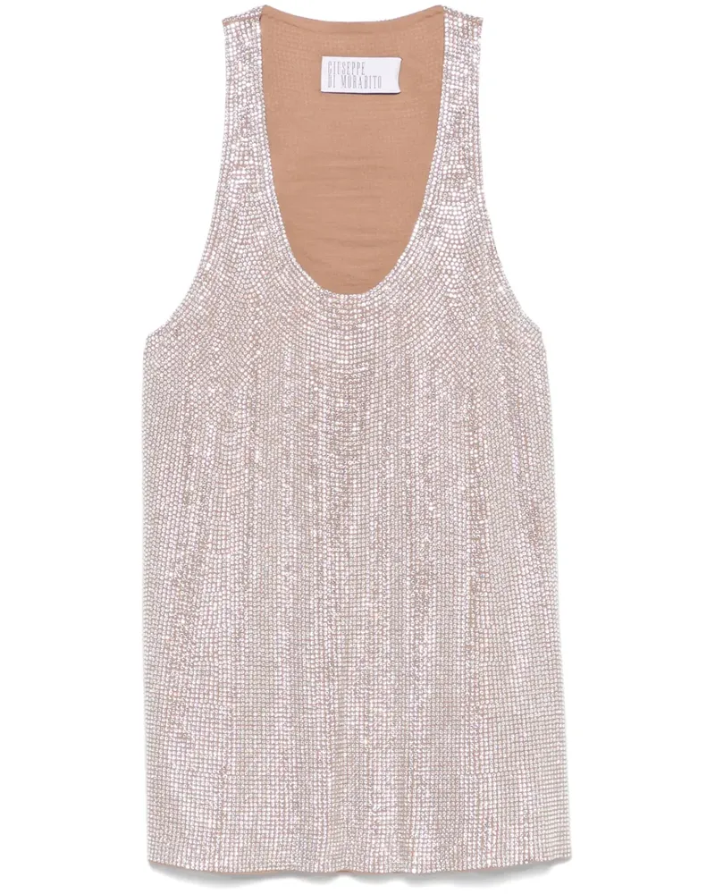 Giuseppe di Morabito Trägershirt mit Strass - Nude Nude
