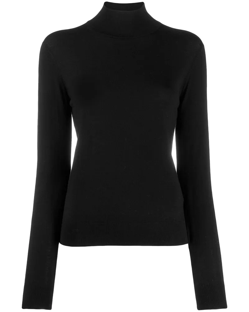 Theory Klassischer Rollkragenpullover Schwarz