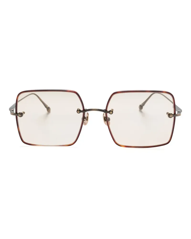 MATSUDA Sonnenbrille mit eckigem Gestell - Silber Silber