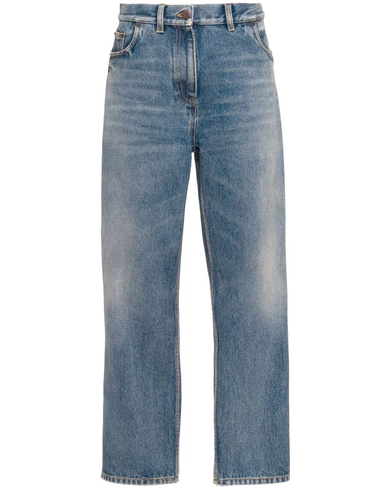 Prada Tief sitzende Straight-Leg-Jeans - Blau Blau