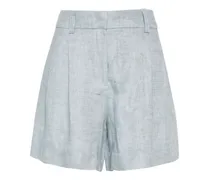 Leinen-Shorts mit Bundfalten