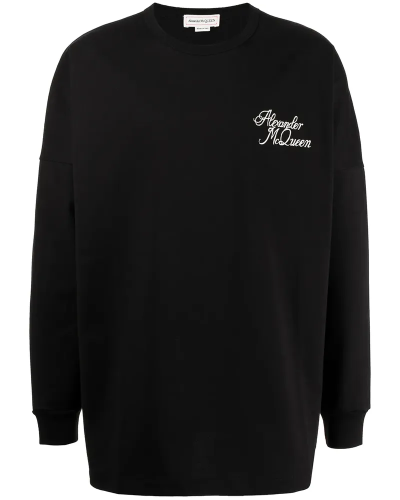 Alexander McQueen Sweatshirt mit William Blake-Print - Schwarz Schwarz