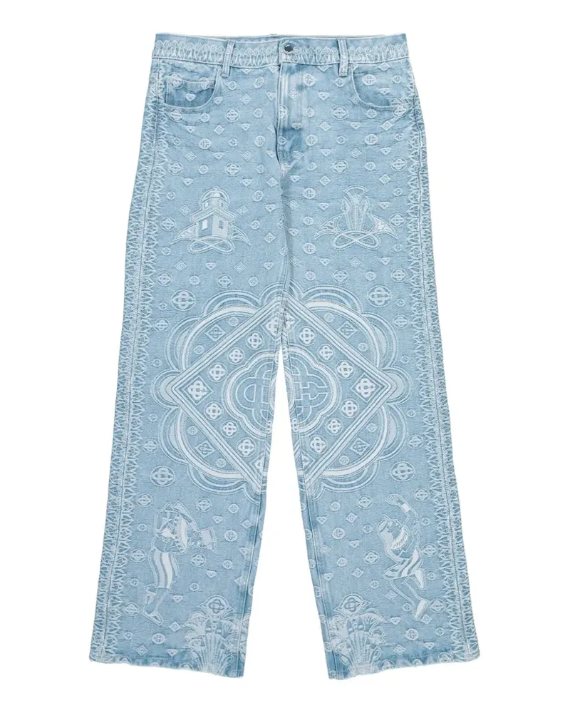 Casablanca Paris Carpet Jacquard-Jeans - Blau Blau