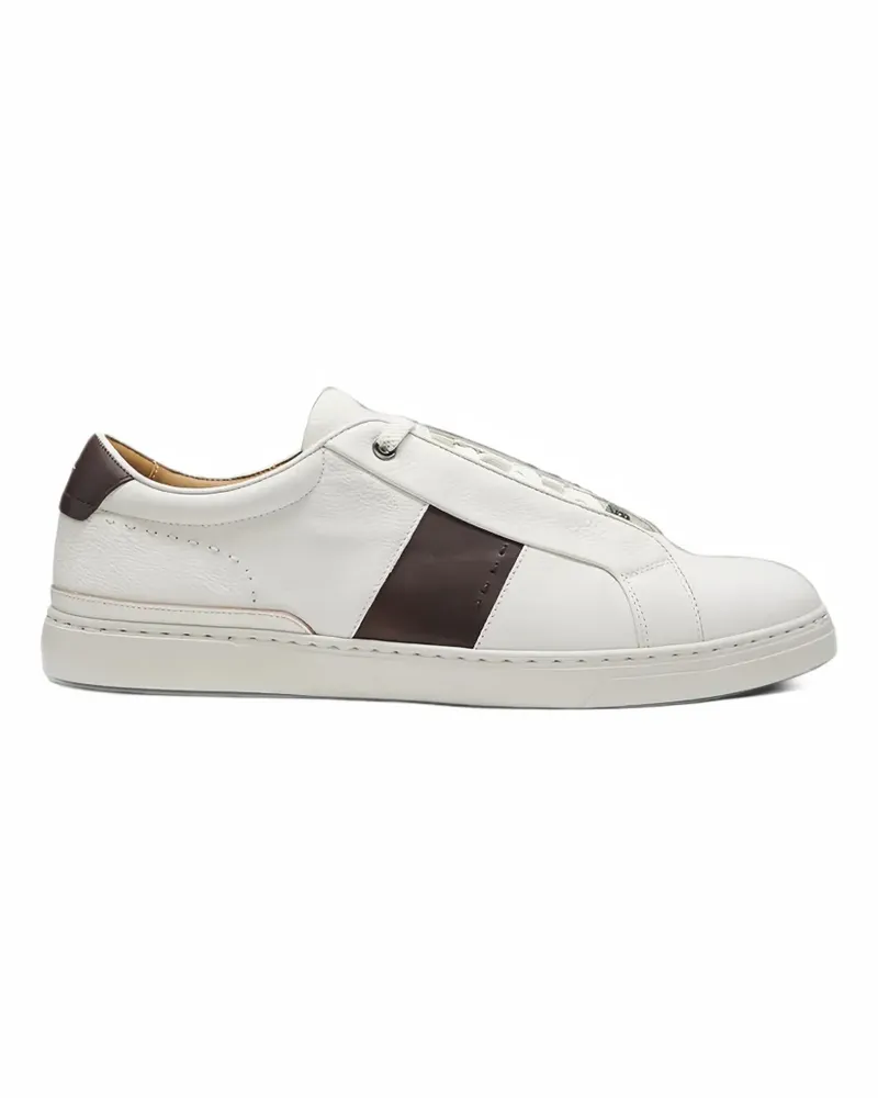 HUGO BOSS Gary Sneakers mit Kontrasteinsatz an der Seite - Weiß Weiß