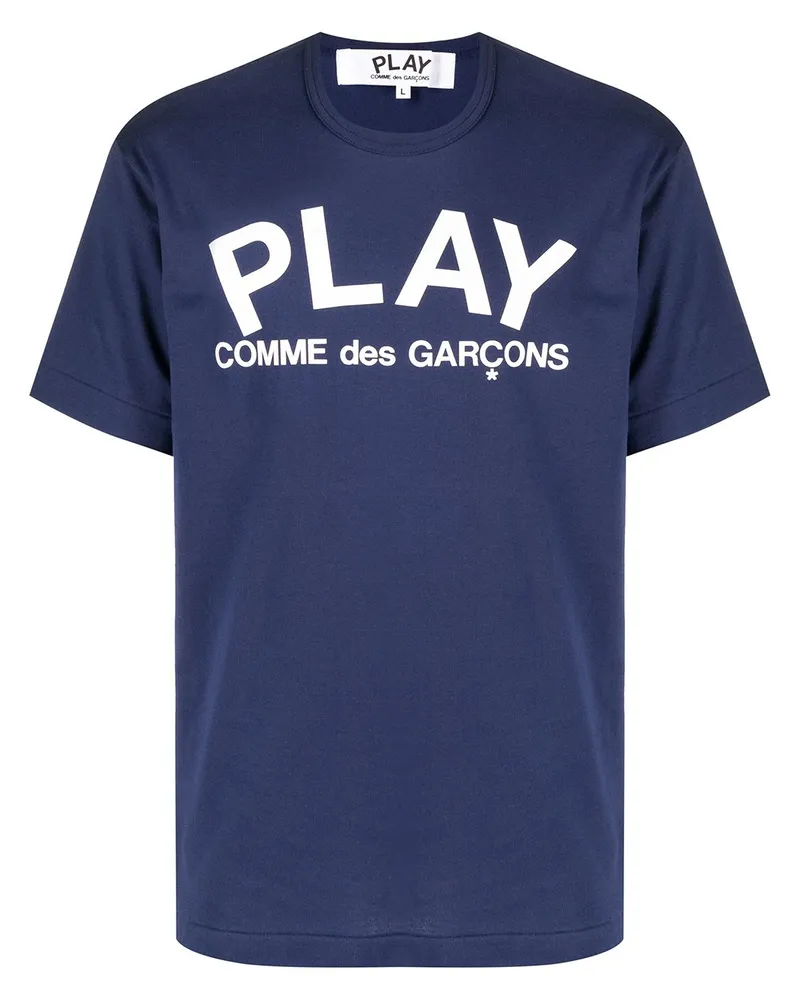 Comme des Garçons T-Shirt mit Logo-Print Blau