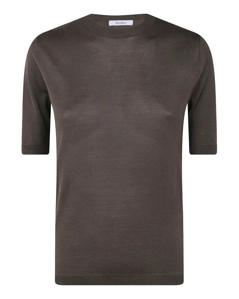 Max Mara Kurzärmeliger Aceti Pullover - Braun Braun