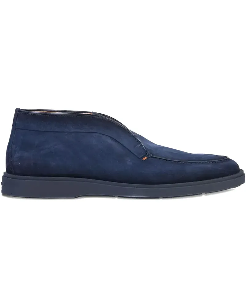 Santoni leather slip-on loafers - Blau Blau