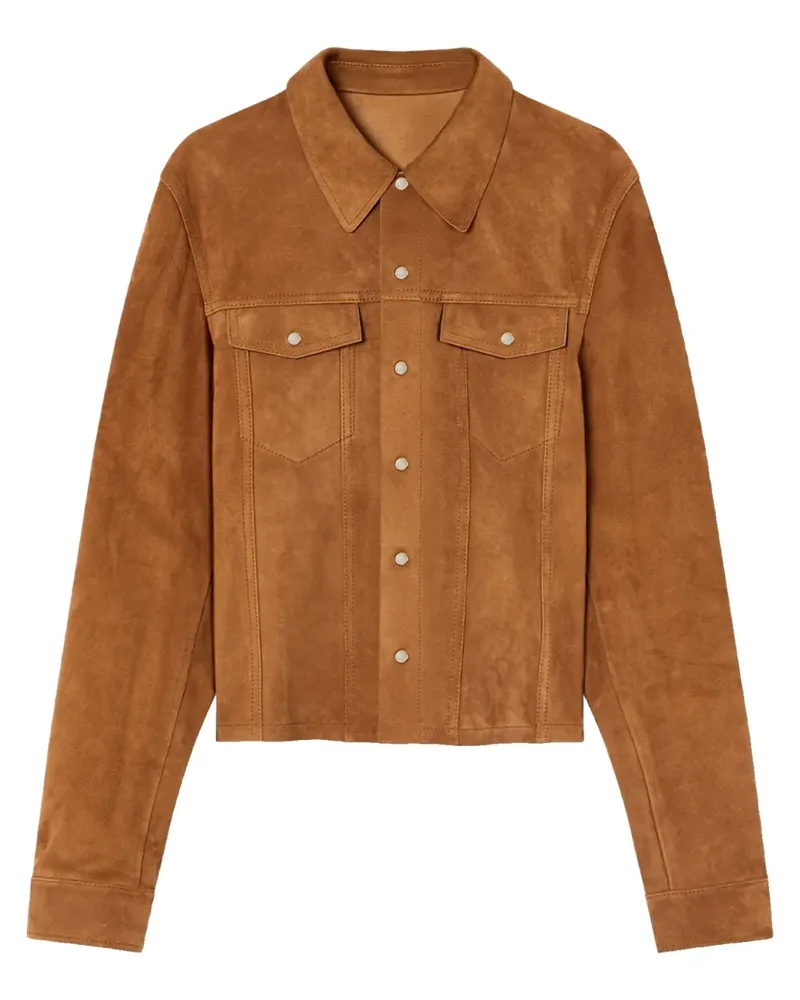 Versace Hemdjacke aus Wildleder - Braun Braun