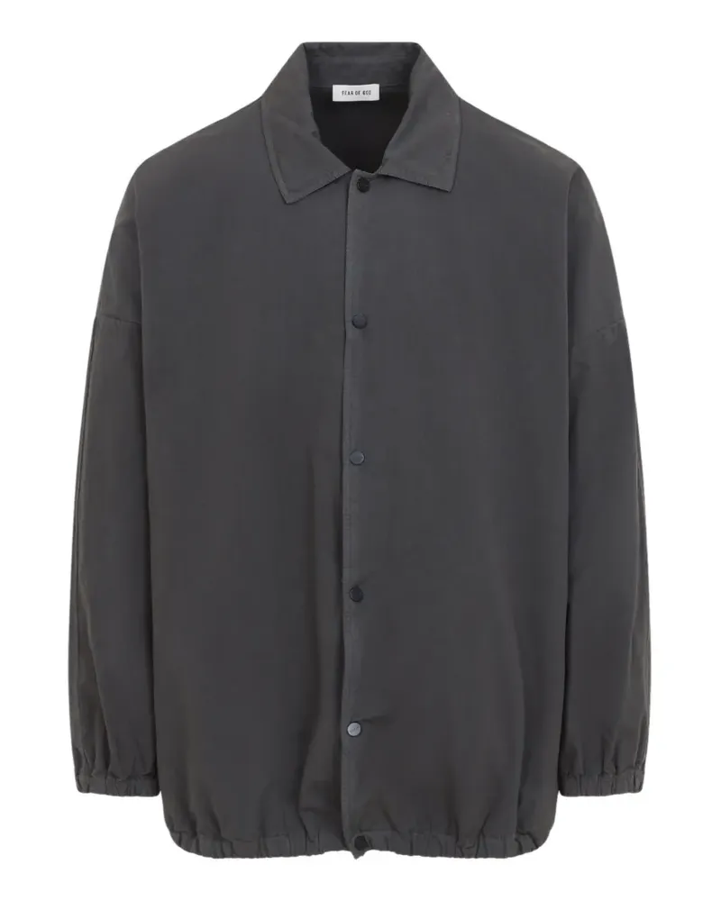 Fear of God logo-print elasticated-hem jacket - Grau Grau