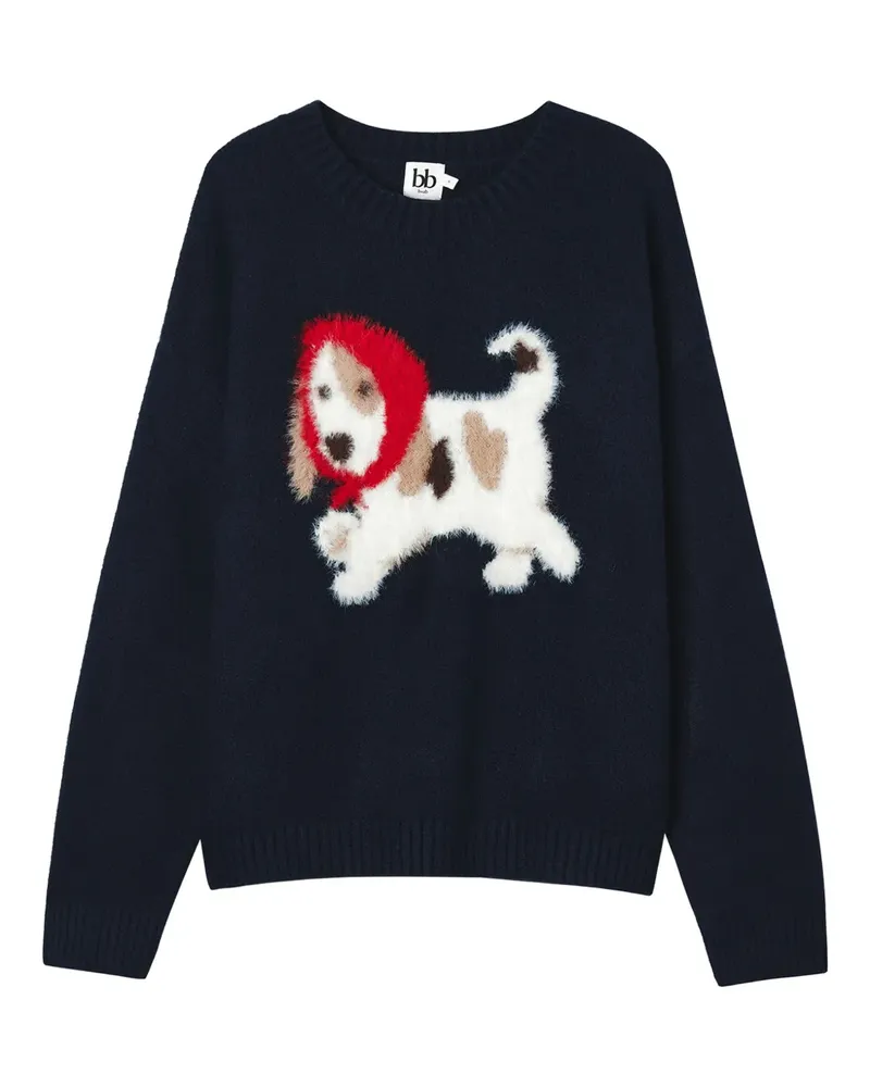 b+ab dog-graphic sweater - Blau Blau