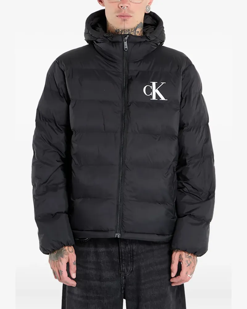 Calvin Klein hooded puffer jacket - Schwarz Schwarz