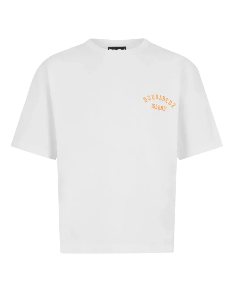 Dsquared2 T-Shirt mit Logo-Print - Weiß Weiß