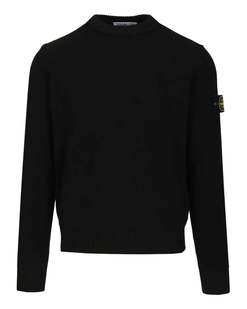 Stone Island textured-stitch wool sweater - Schwarz Schwarz
