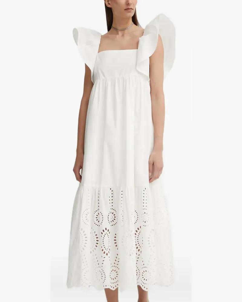 Résumé ruffled eyelet dress - Weiß Weiß