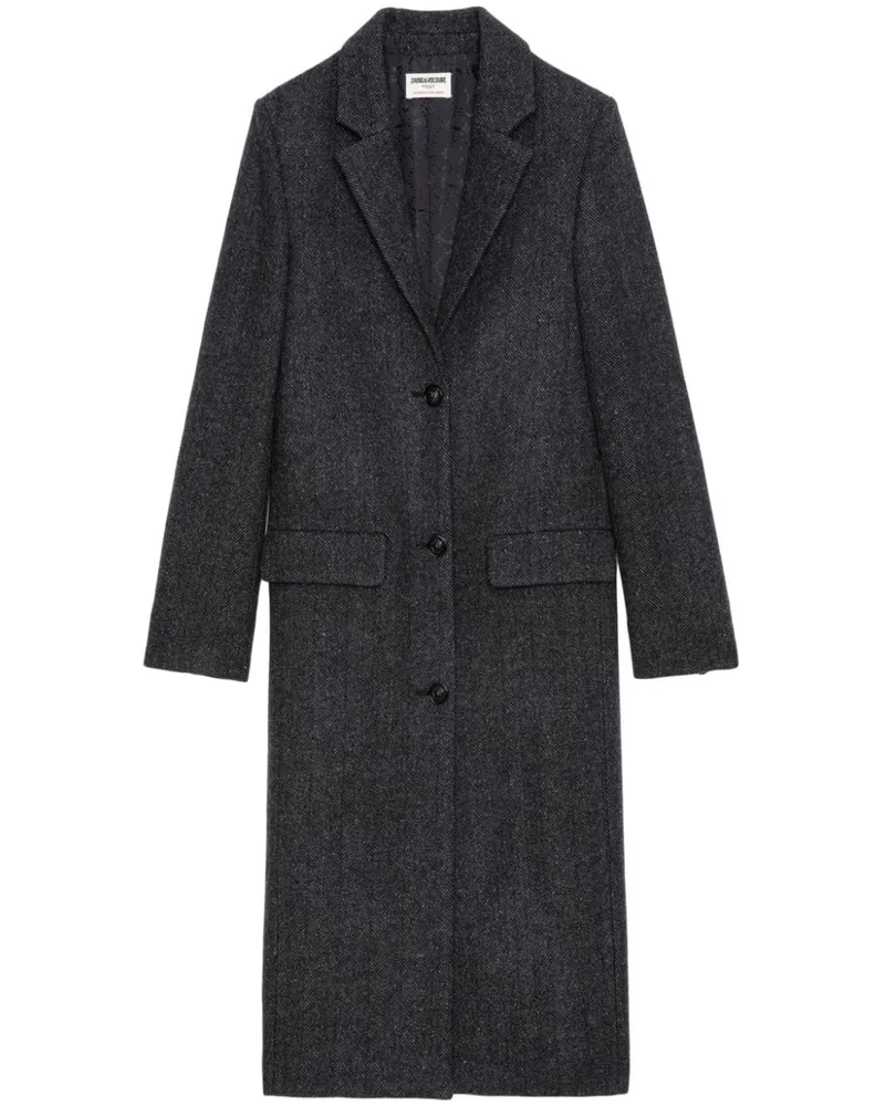 Zadig & Voltaire Einreihiger Mantel - Grau Grau