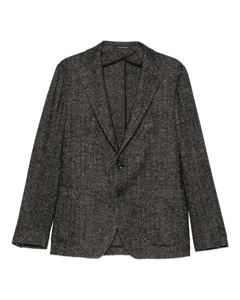 Tagliatore Sakko mit Fischgrätenmuster - Schwarz Schwarz