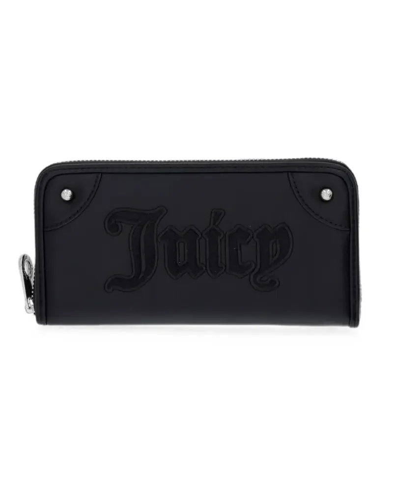 Juicy Couture Candy logo-embroidered zip-around wallet - Schwarz Schwarz