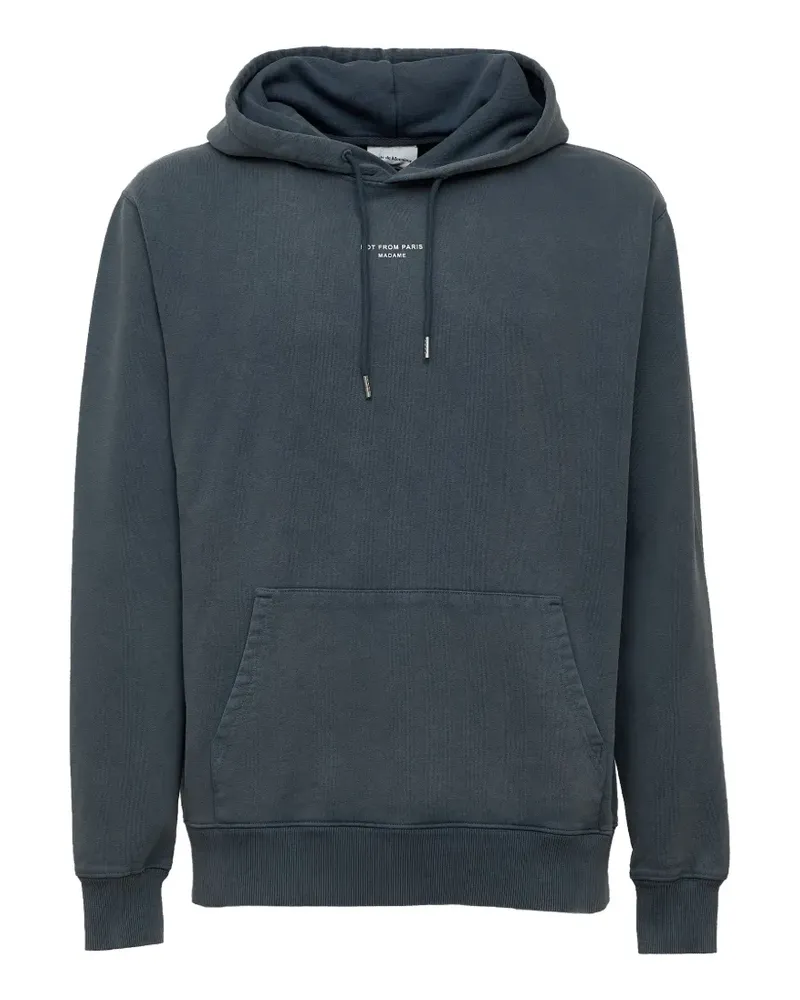 Drôle de Monsieur slogan-print cotton hoodie - Grau Grau