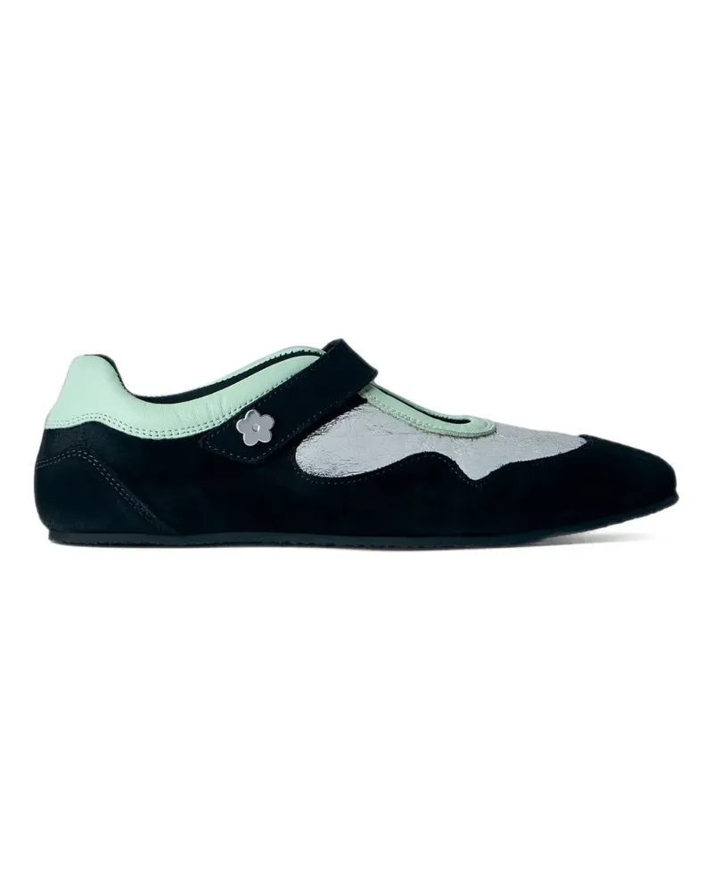 Cecilie Bahnsen Cosmo touch-strap metallic-panel sneakers - Schwarz Schwarz