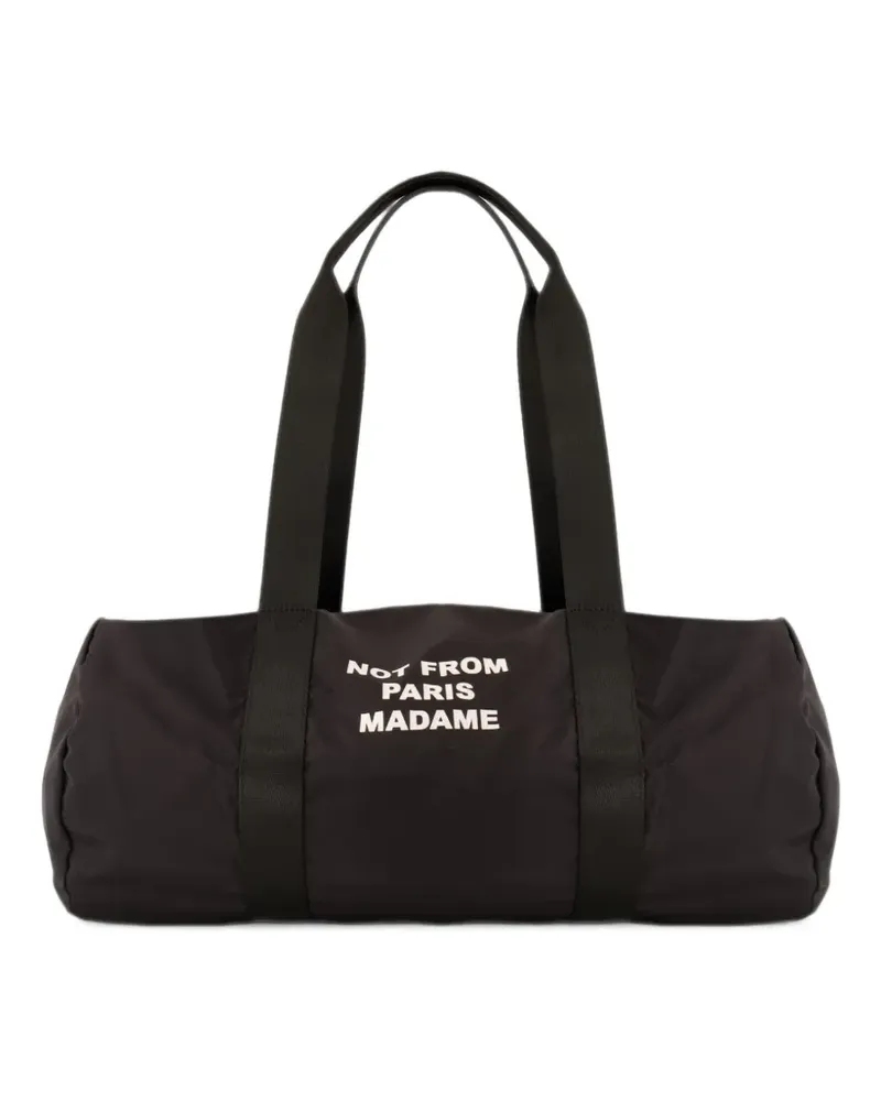 Drôle de Monsieur slogan-print holdall - Schwarz Schwarz