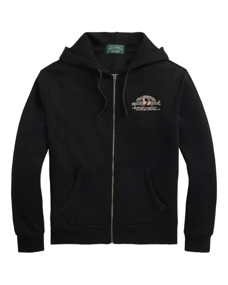 Ralph Lauren Kapuzenjacke mit Logo-Stickerei - Schwarz Schwarz