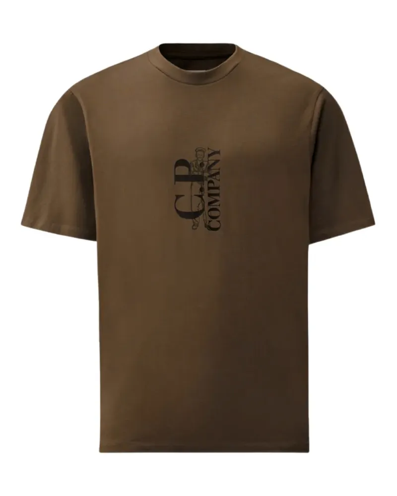 C.P. Company T-Shirt mit Logo-Print - Braun Braun