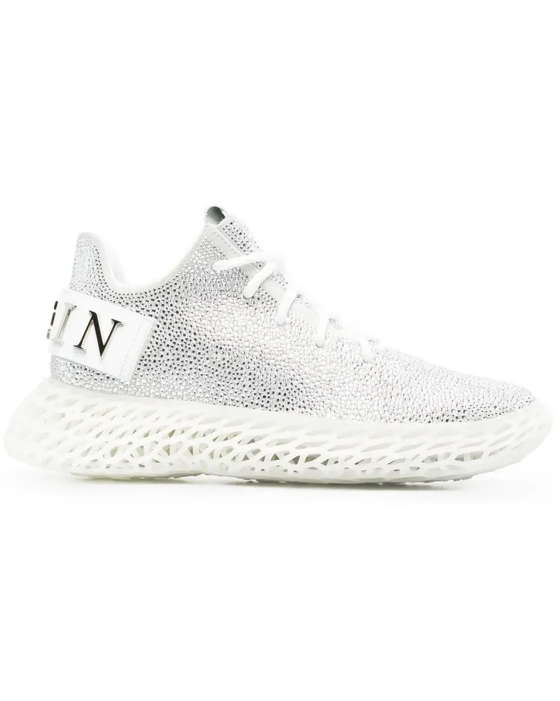 Philipp Plein Skeleton Runner Sneakers - Silber Silber