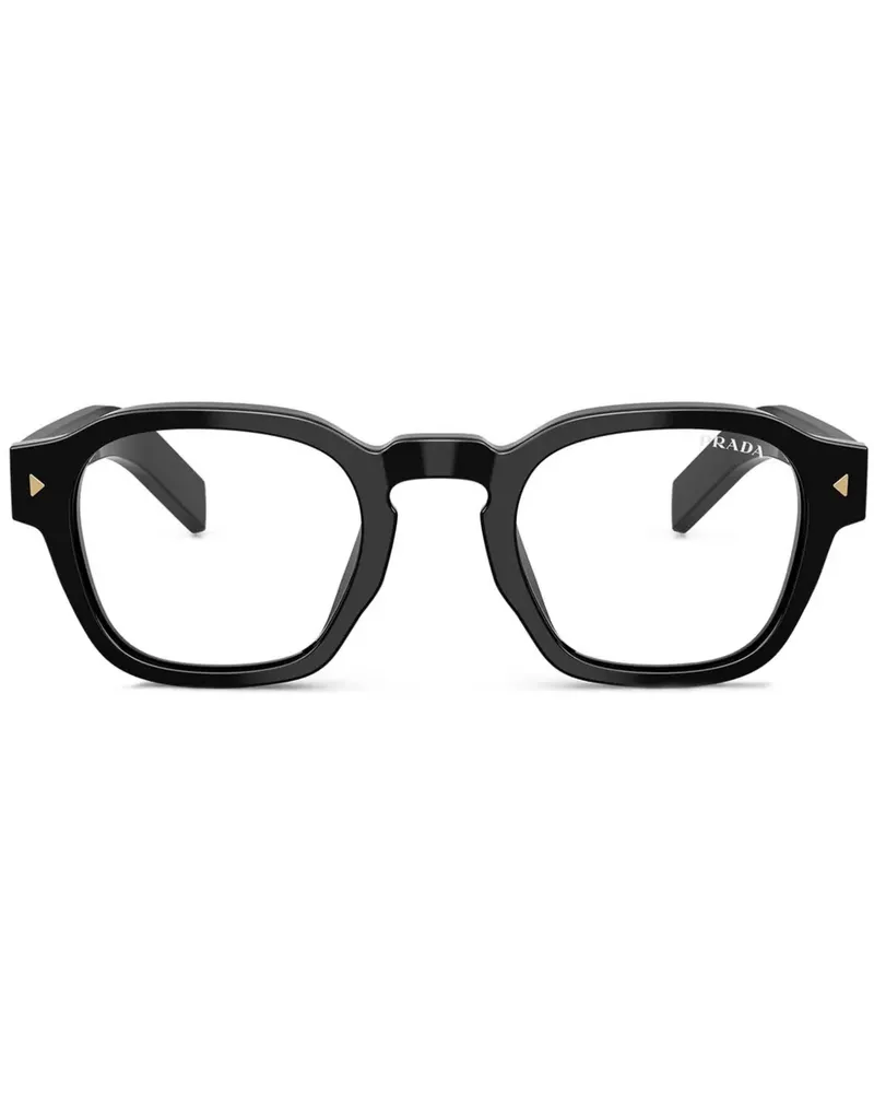 Prada Brille mit eckigem Gestell - Schwarz Schwarz