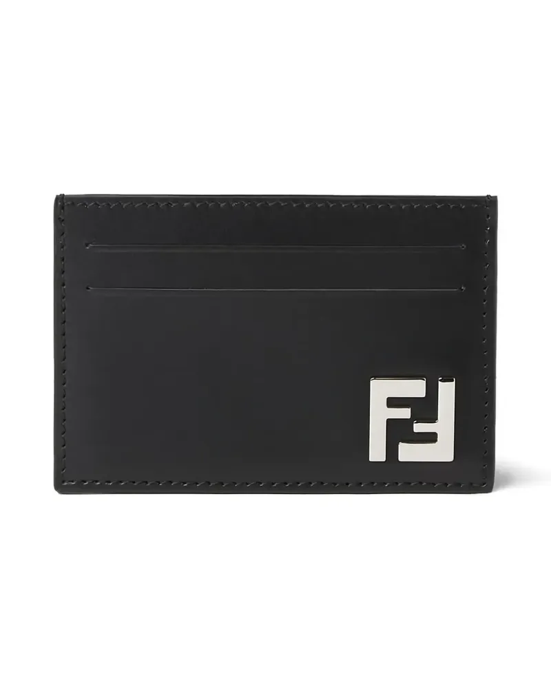 Fendi Kartenetui mit Logo-Schild - Schwarz Schwarz