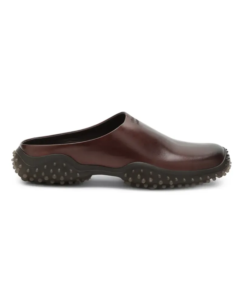 Miu Miu Mules aus Leder - Braun Braun