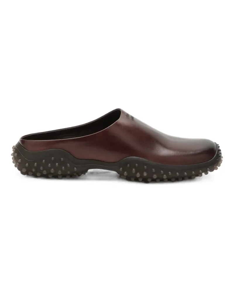 Miu Miu Mules aus Leder - Braun Braun