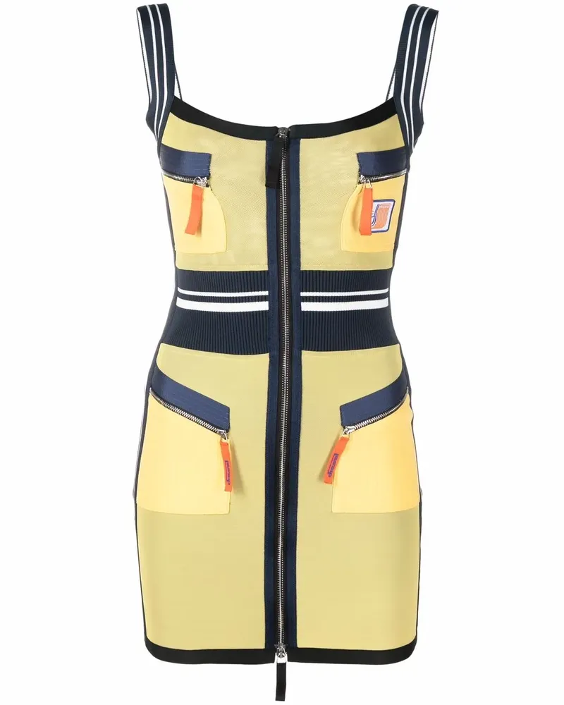 Diesel Minikleid mit Einsätzen - Gelb Gelb