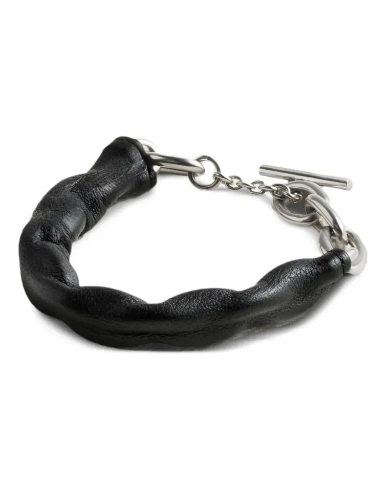 Maison Margiela Armband mit eingewickeltem Leder - Silber Silber