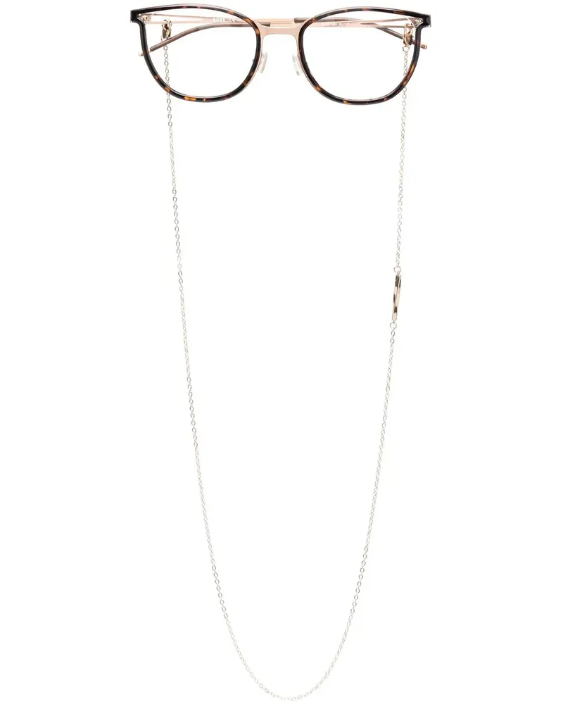 HUGO BOSS Cat-Eye-Brille in Schildpattoptik - Gold Gold