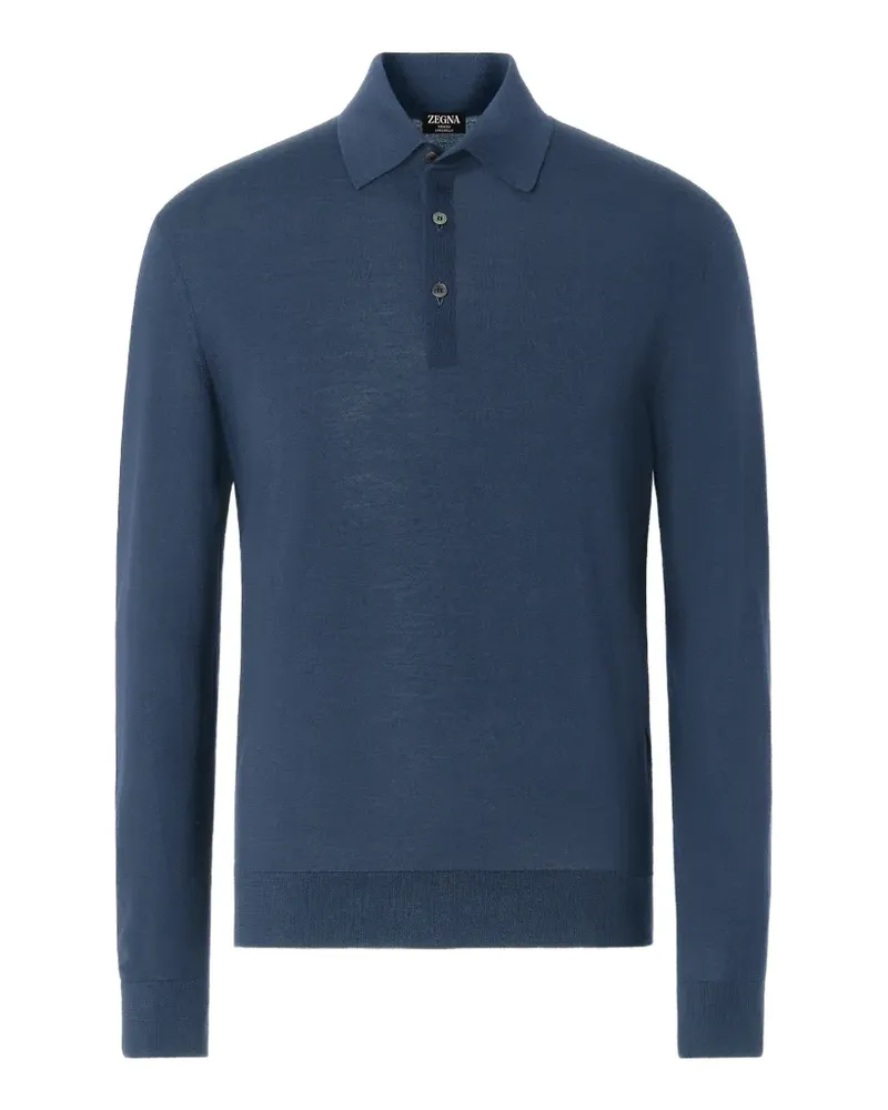 Ermenegildo Zegna Hellblaues Trofeo 15milmil15 Poloshirt Blau
