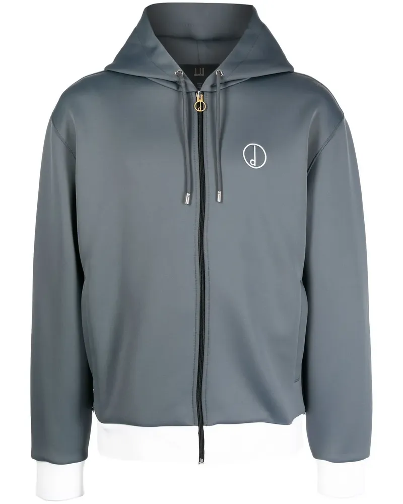 Dunhill Kapuzenjacke mit Logo-Stickerei - Grau Grau